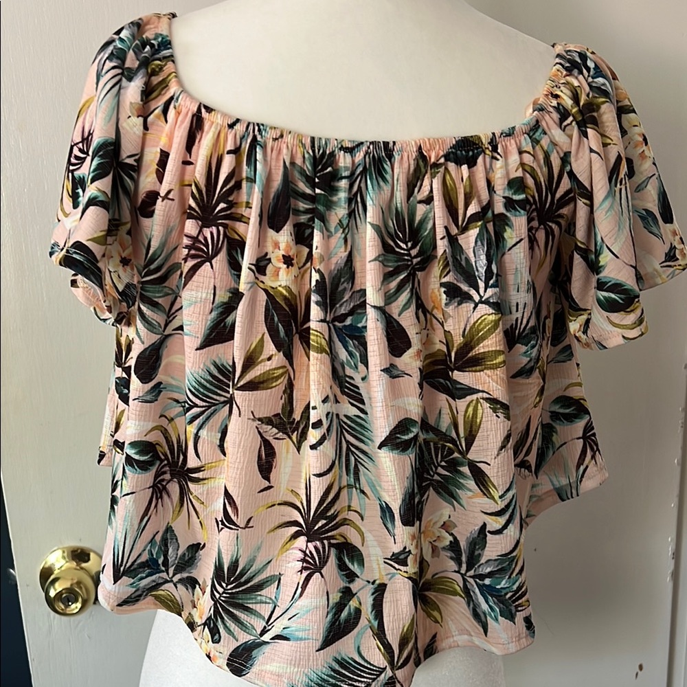 Bershka | Women’a Size Small Floral Off-Shoulder Top - Picture 5 of 5